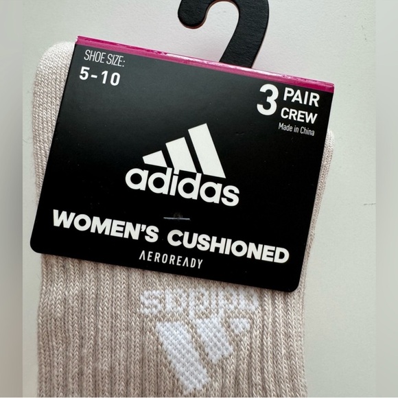 🤎NWT•Adidas Womens ClimaCool Crew Socks(3PK)•Cushioned Breathable•Size:5-10🤎 - Picture 2 of 13